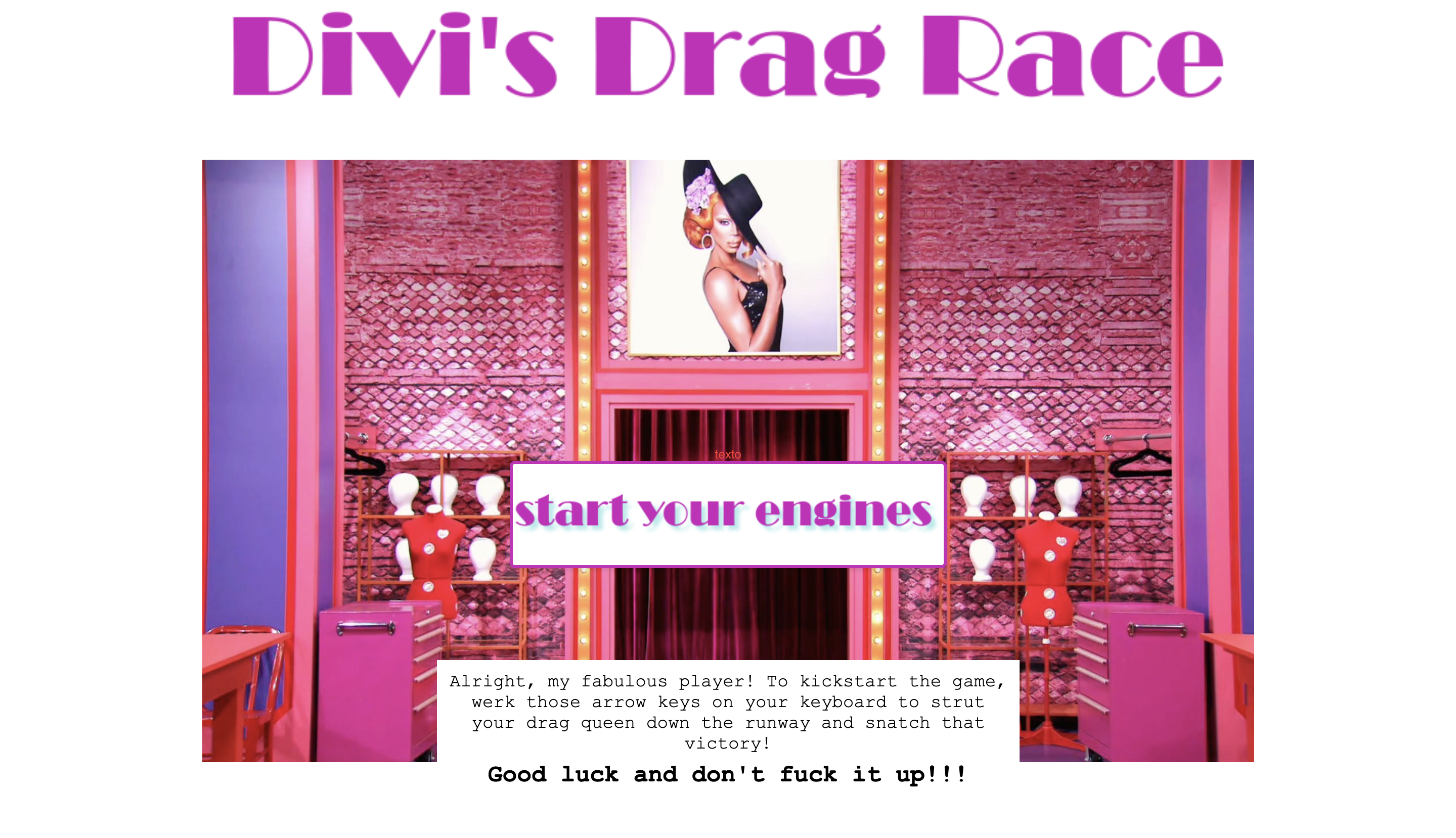 Divi's Drag Race Landingpage