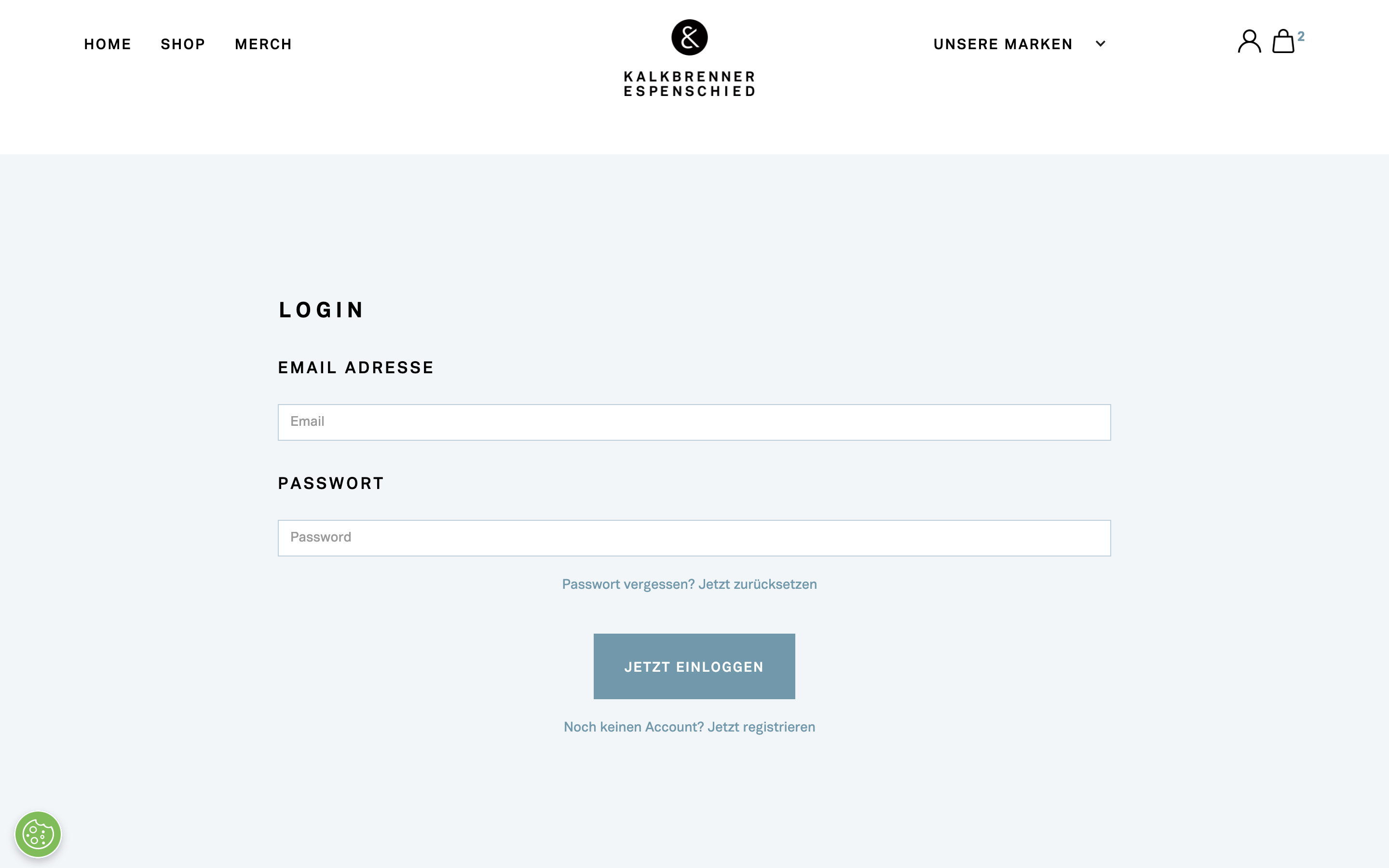 Login Account Page